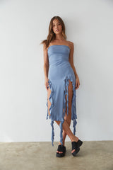 Elsa Strapless Drape Midi Dress